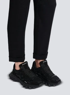 B-East Trainers In Leather, Suede And Mesh-Balmain Shop
