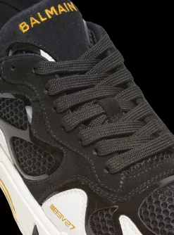 B-East Trainers In Leather, Suede And Mesh-Balmain Hot