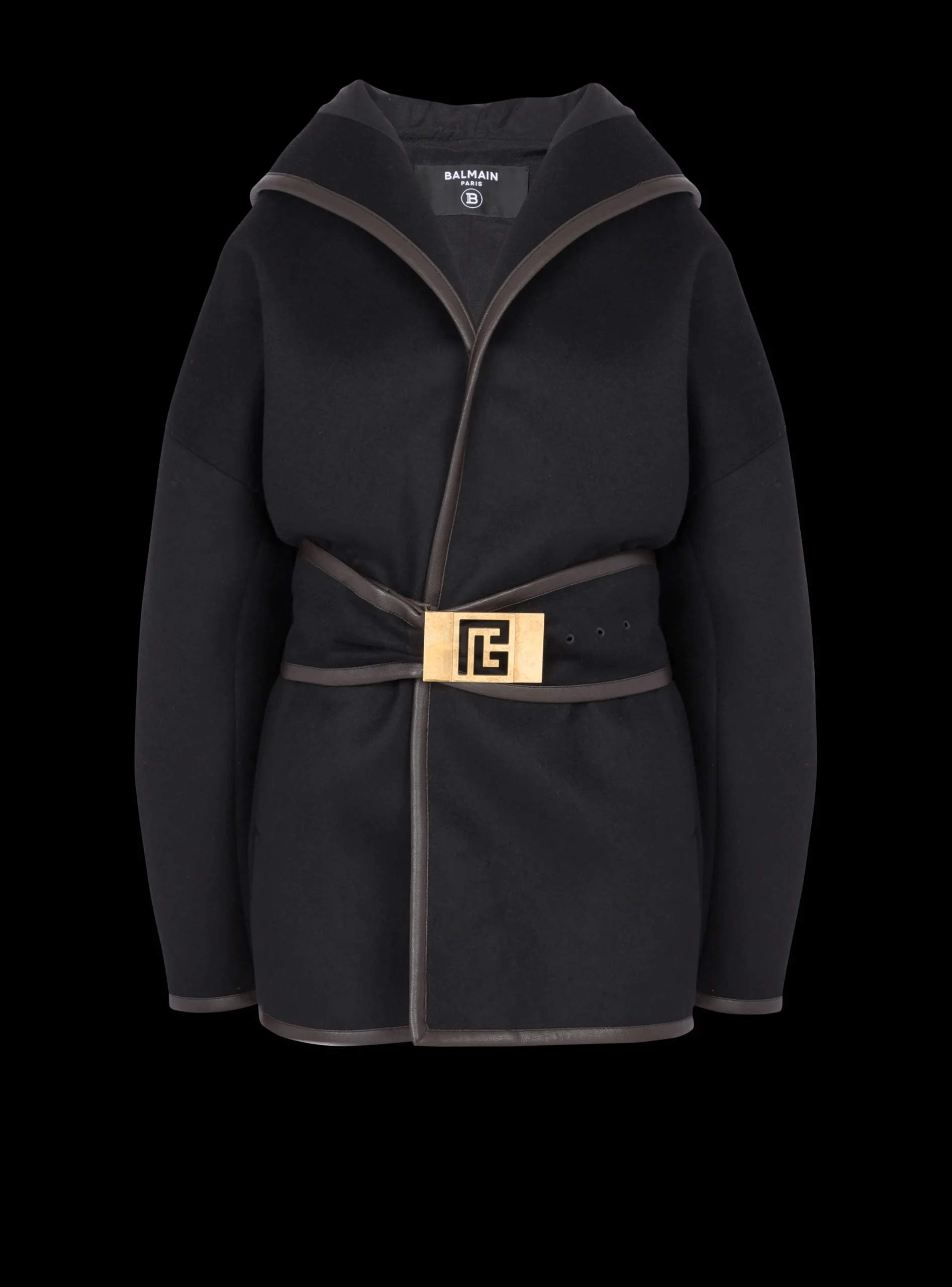 Belted Wool Coat-Balmain New