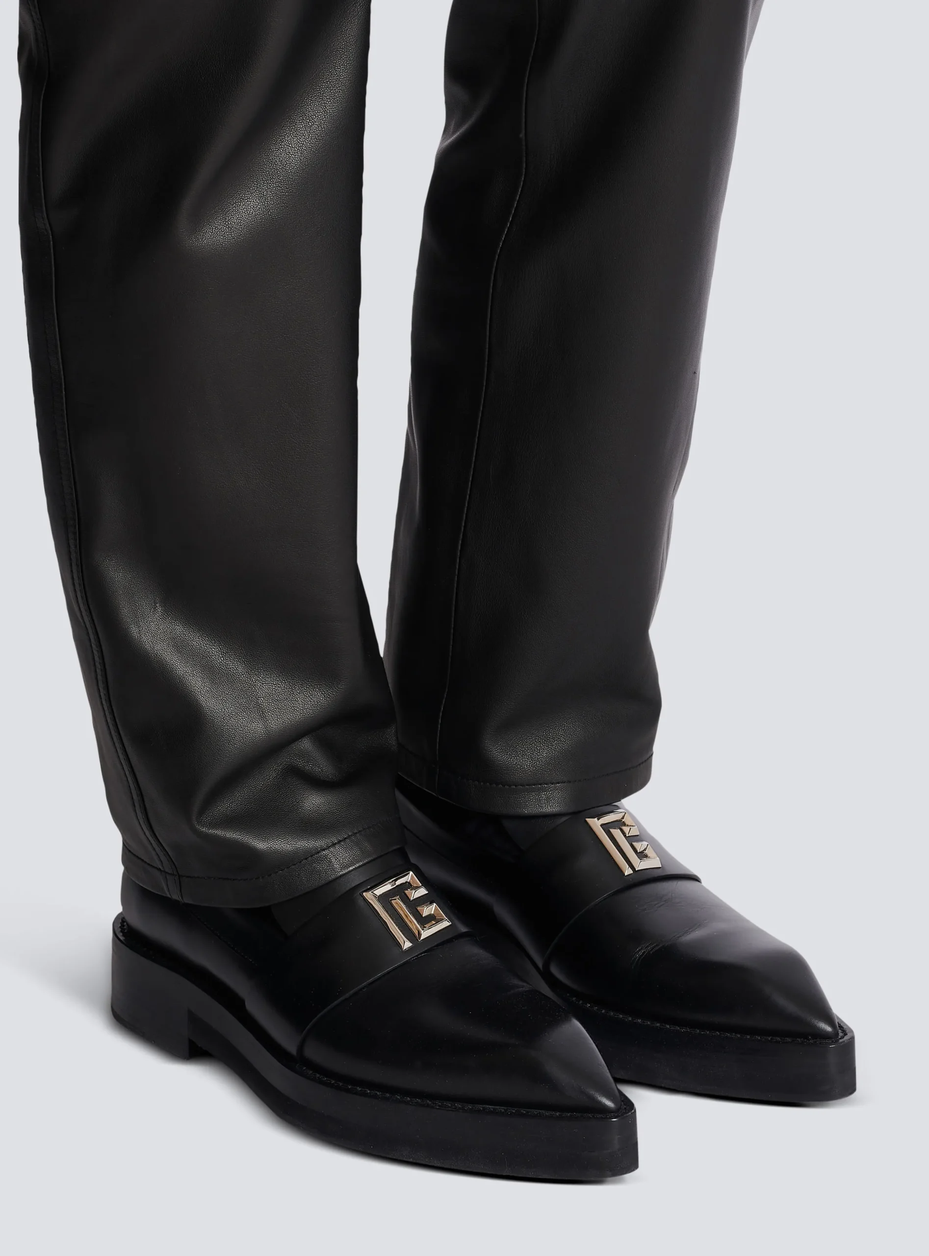 Ben Smooth Leather Loafers-Balmain Outlet
