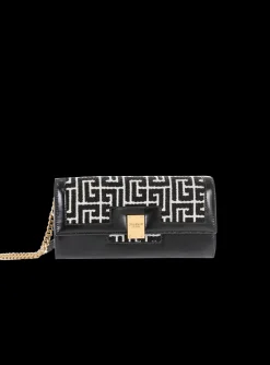 Bicolor Jacquard 1945 Wallet With Chain-Balmain Shop