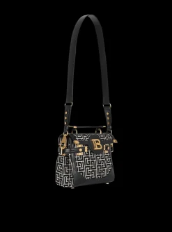 Bicolor Jacquard B-Buzz 23 Bag With Leather Panel-Balmain Best Sale