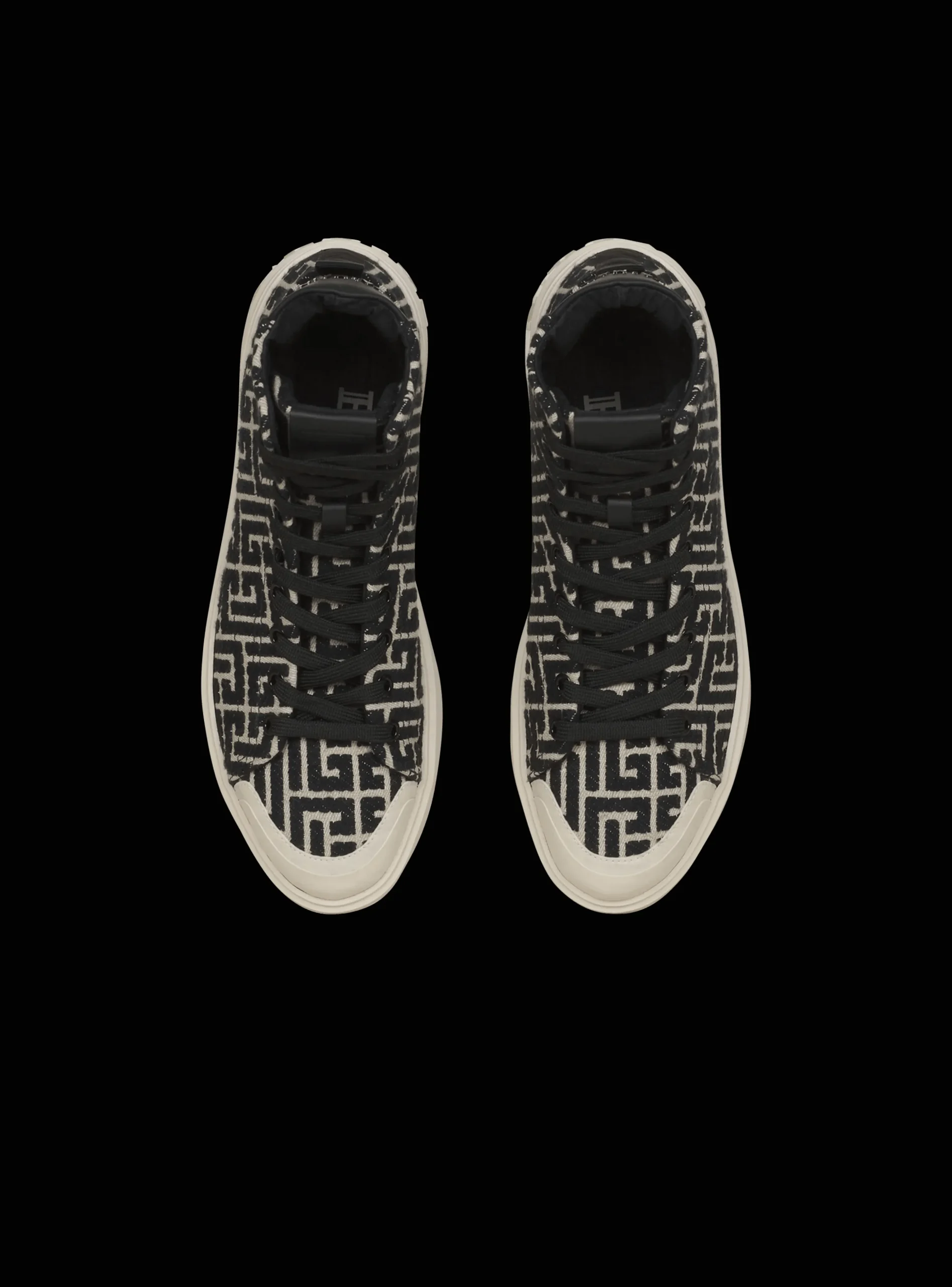 Bicolor Jacquard B-Court High-top Sneakers-Balmain Sale