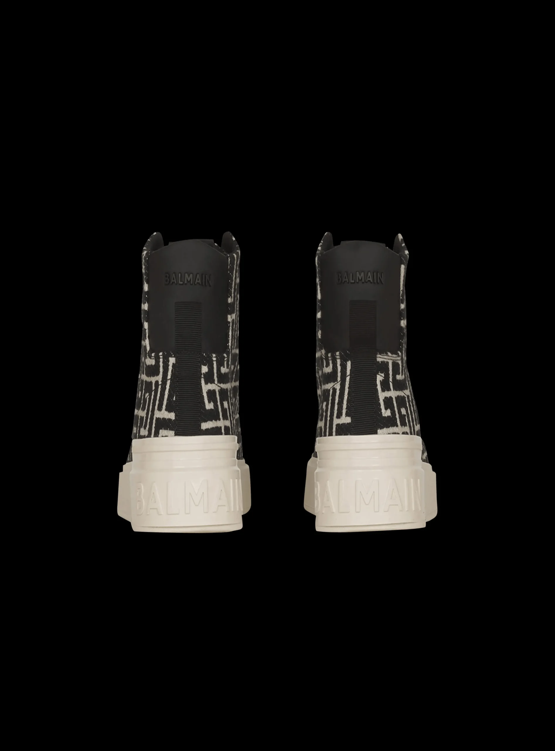 Bicolor Jacquard B-Court High-top Sneakers-Balmain Sale