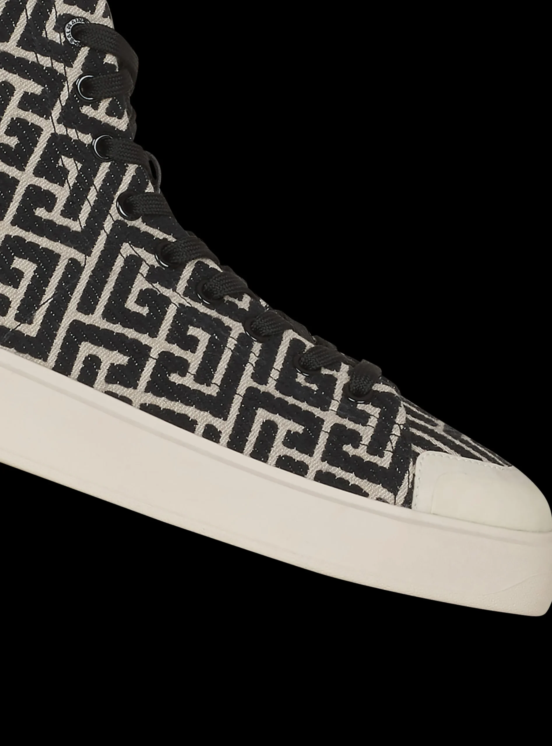 Bicolor Jacquard B-Court High-top Sneakers-Balmain Sale