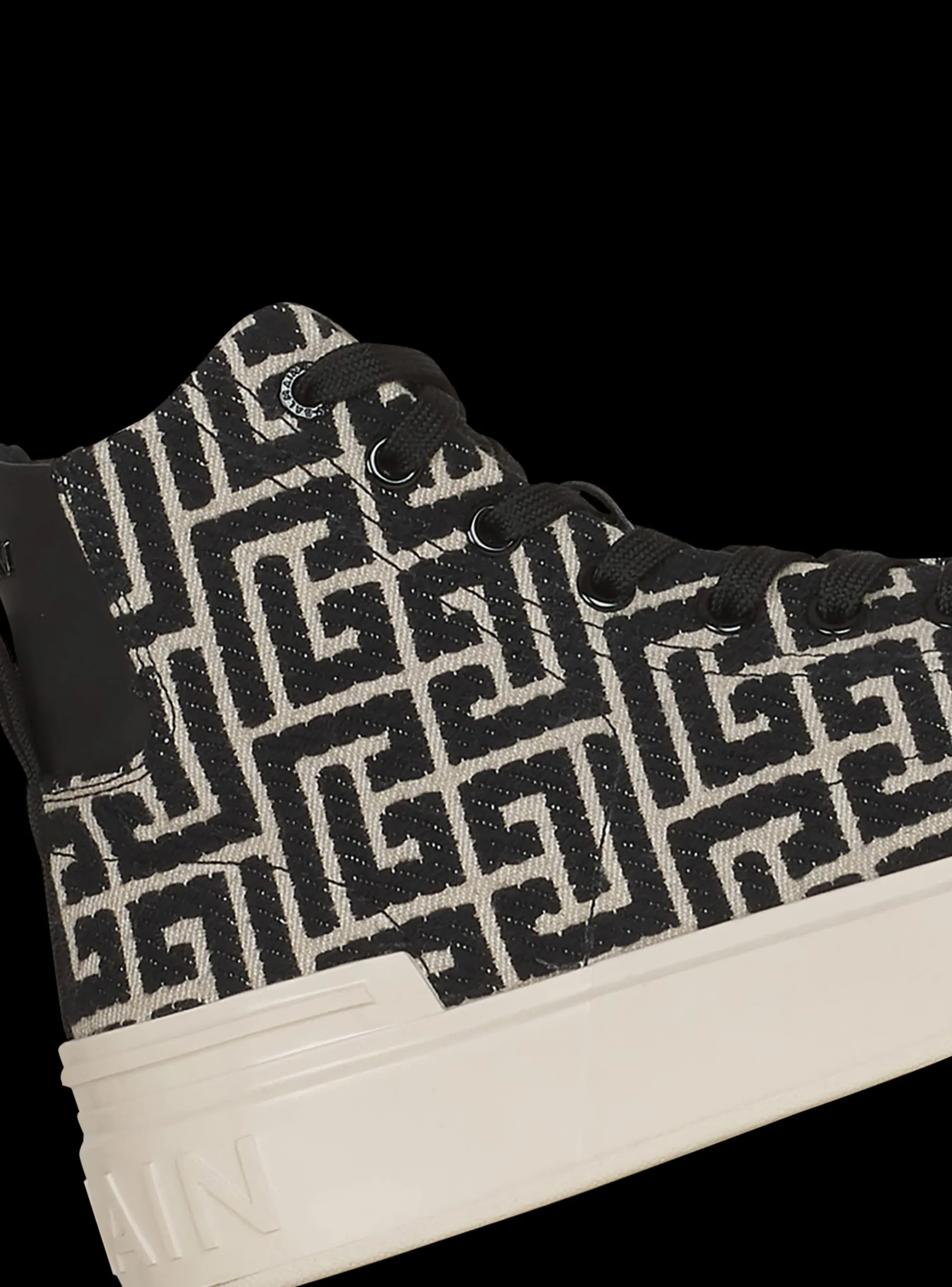 Bicolor Jacquard B-Court High-top Sneakers-Balmain Sale