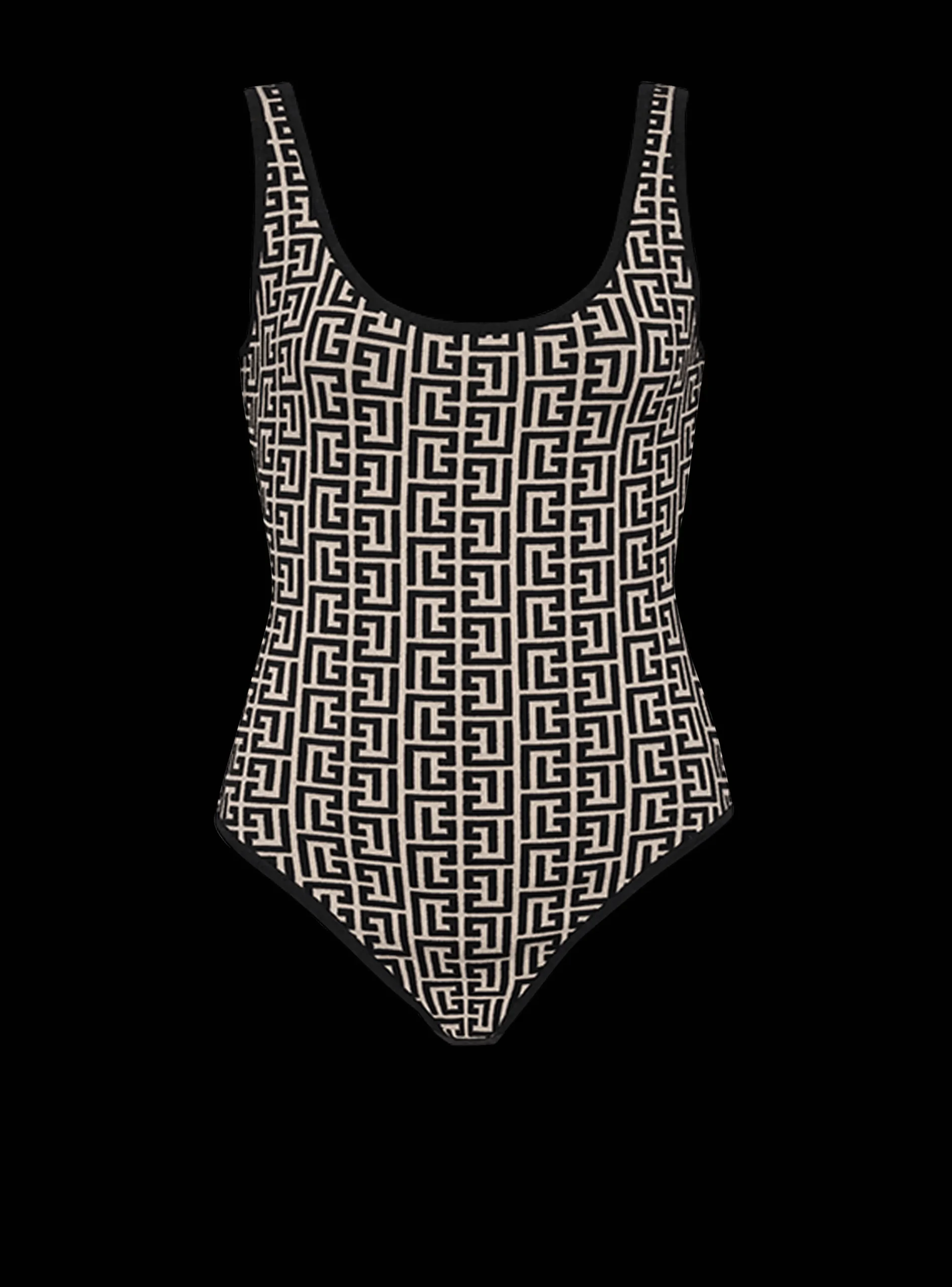 Bicolor Jacquard Bodysuit With Monogram-Balmain Online