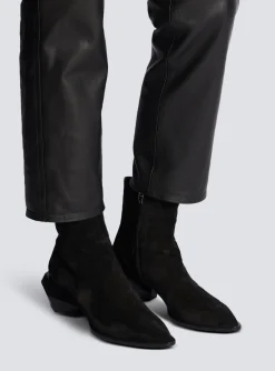 Billy Suede Ankle Boots With Diamond Heel-Balmain Clearance