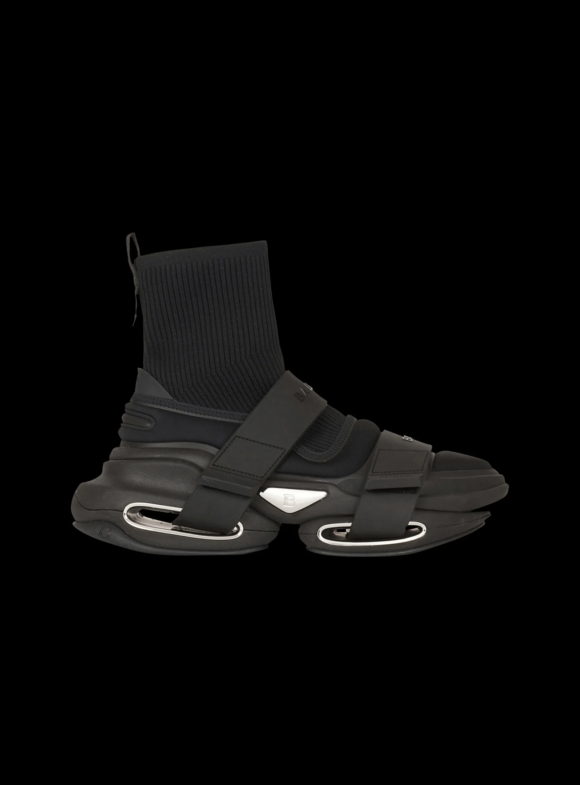 Neoprene And Knit B-Bold High-top Sneakers With Straps-Balmain Clearance