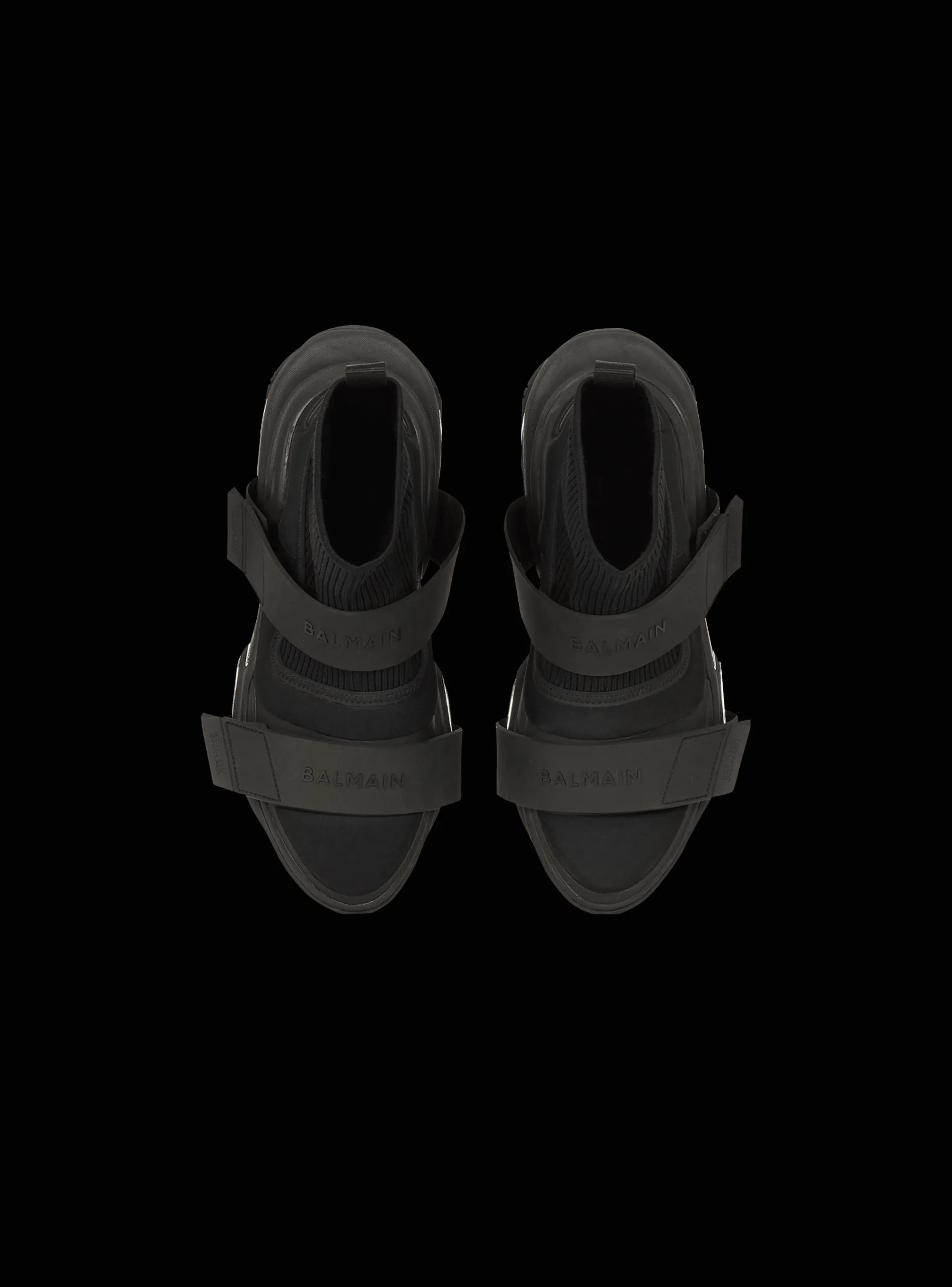 Neoprene And Knit B-Bold High-top Sneakers With Straps-Balmain Clearance