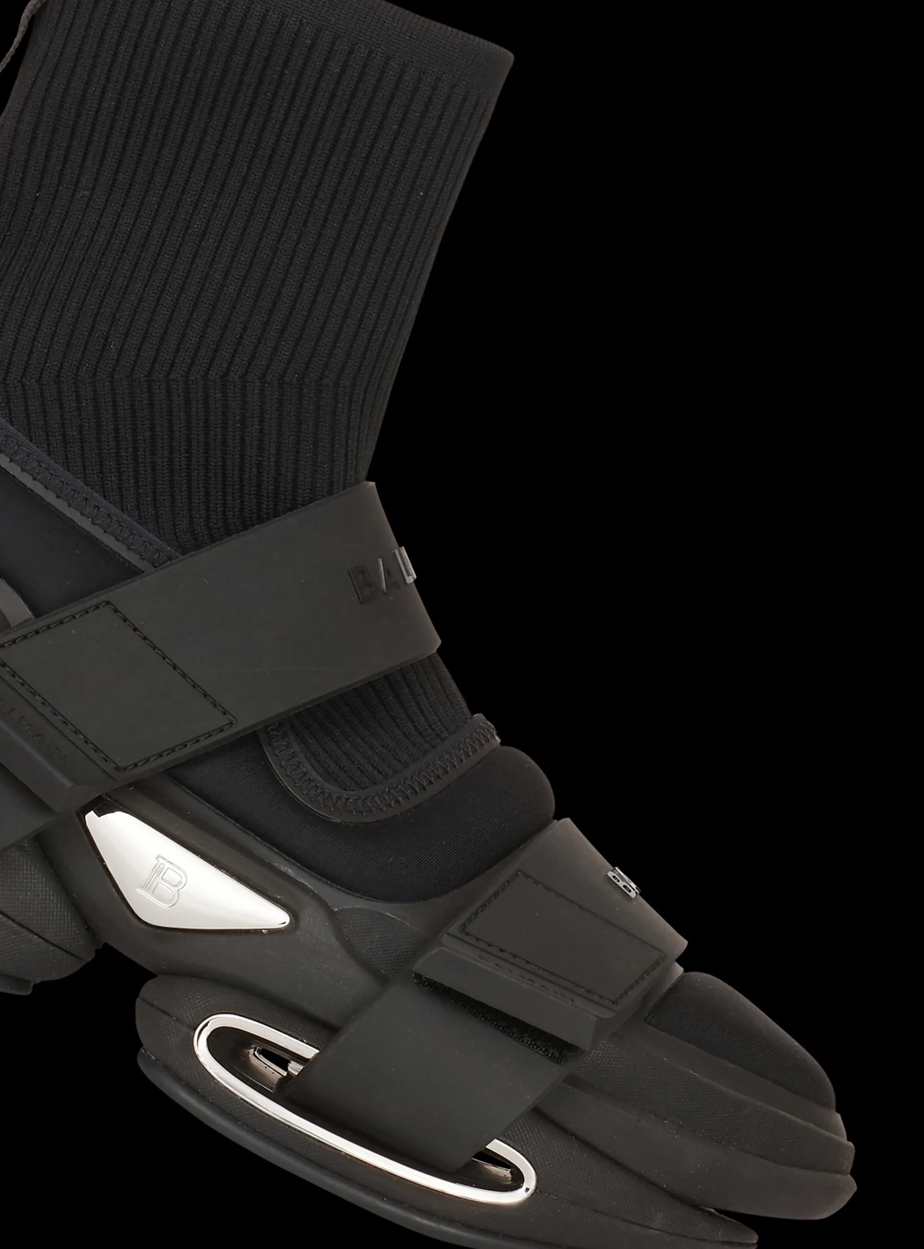 Neoprene And Knit B-Bold High-top Sneakers With Straps-Balmain Clearance