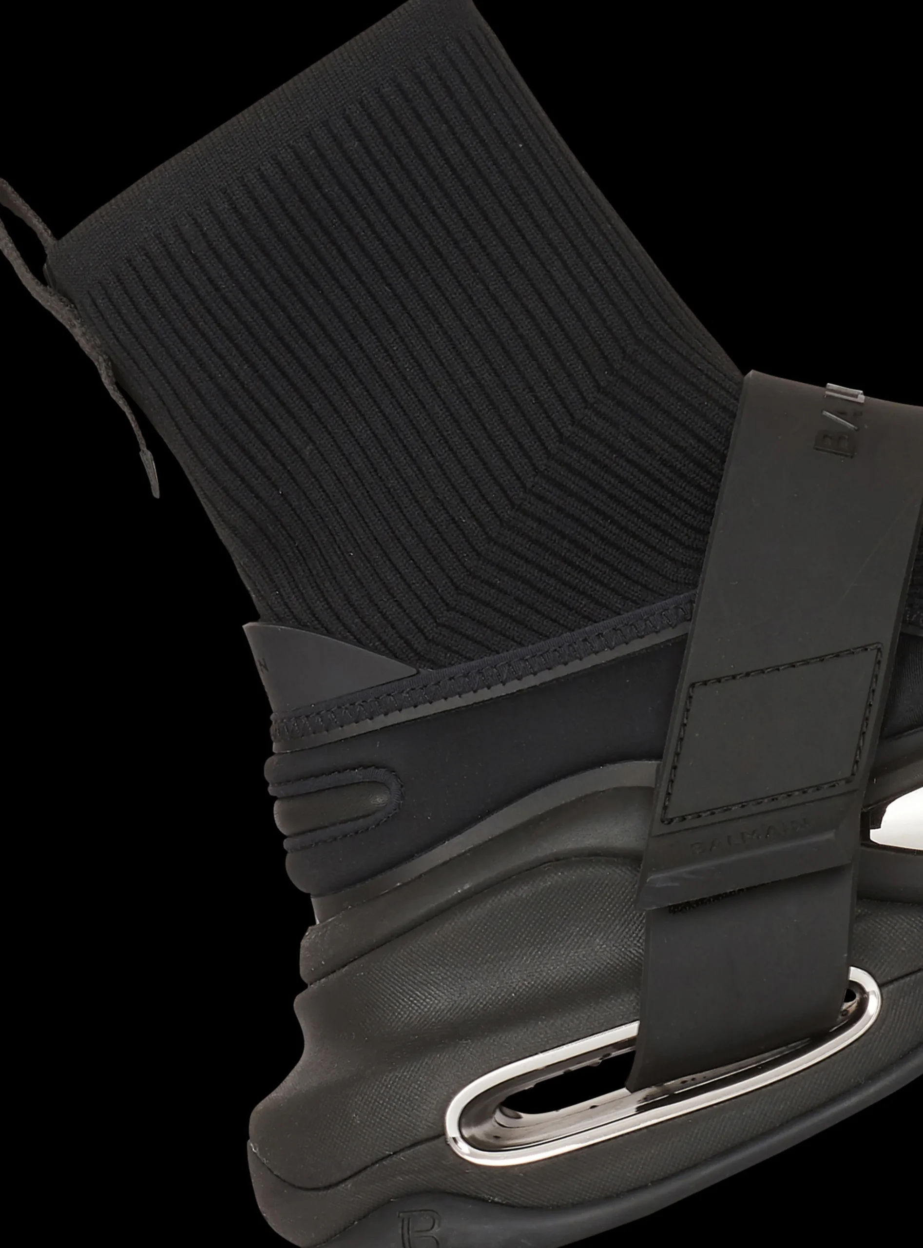 Neoprene And Knit B-Bold High-top Sneakers With Straps-Balmain Clearance