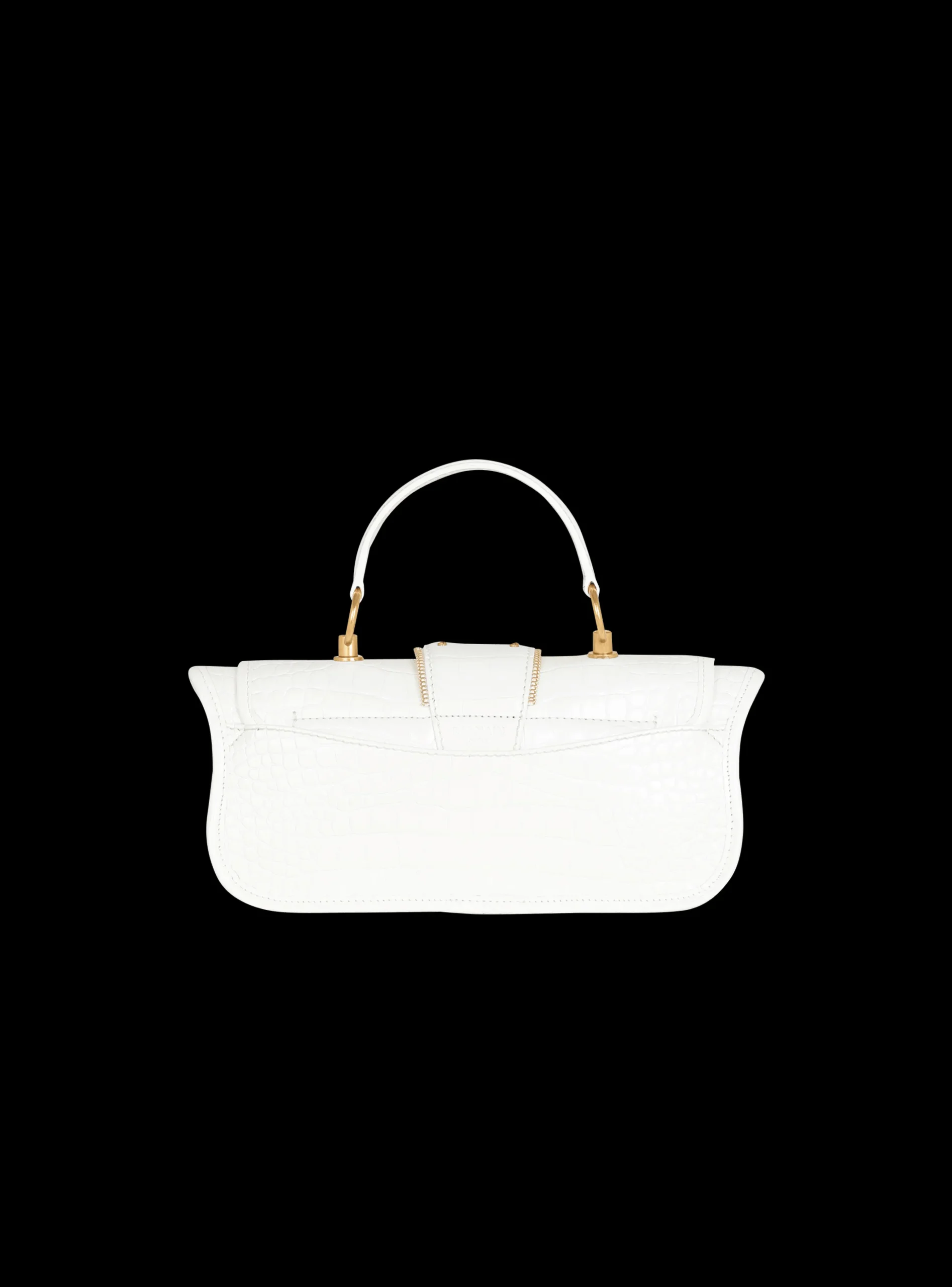 Blaze Clutch Bag In Crocodile Effect-embossed Leather-Balmain Hot
