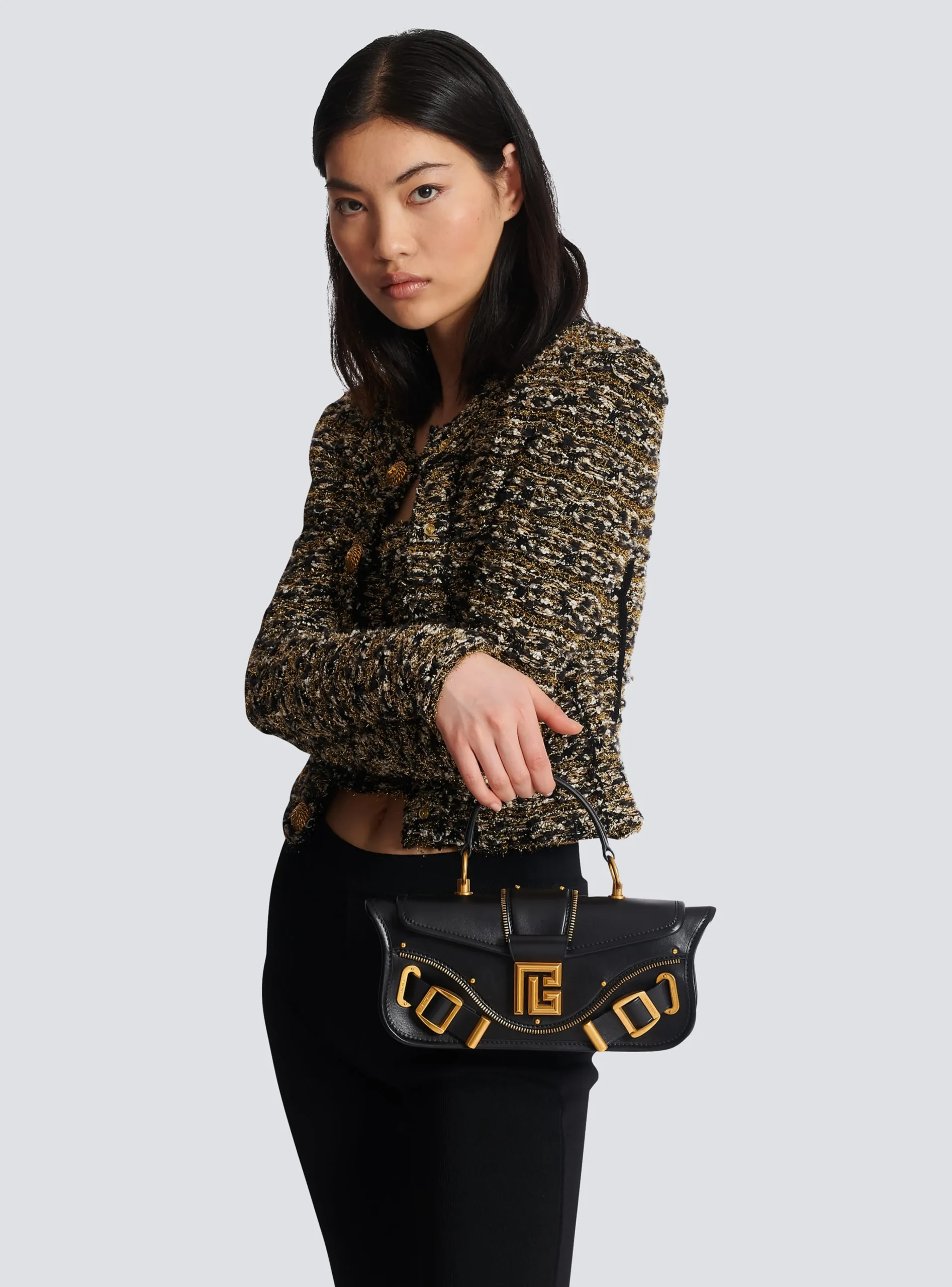Blaze Clutch Bag In Smooth Leather-Balmain Outlet