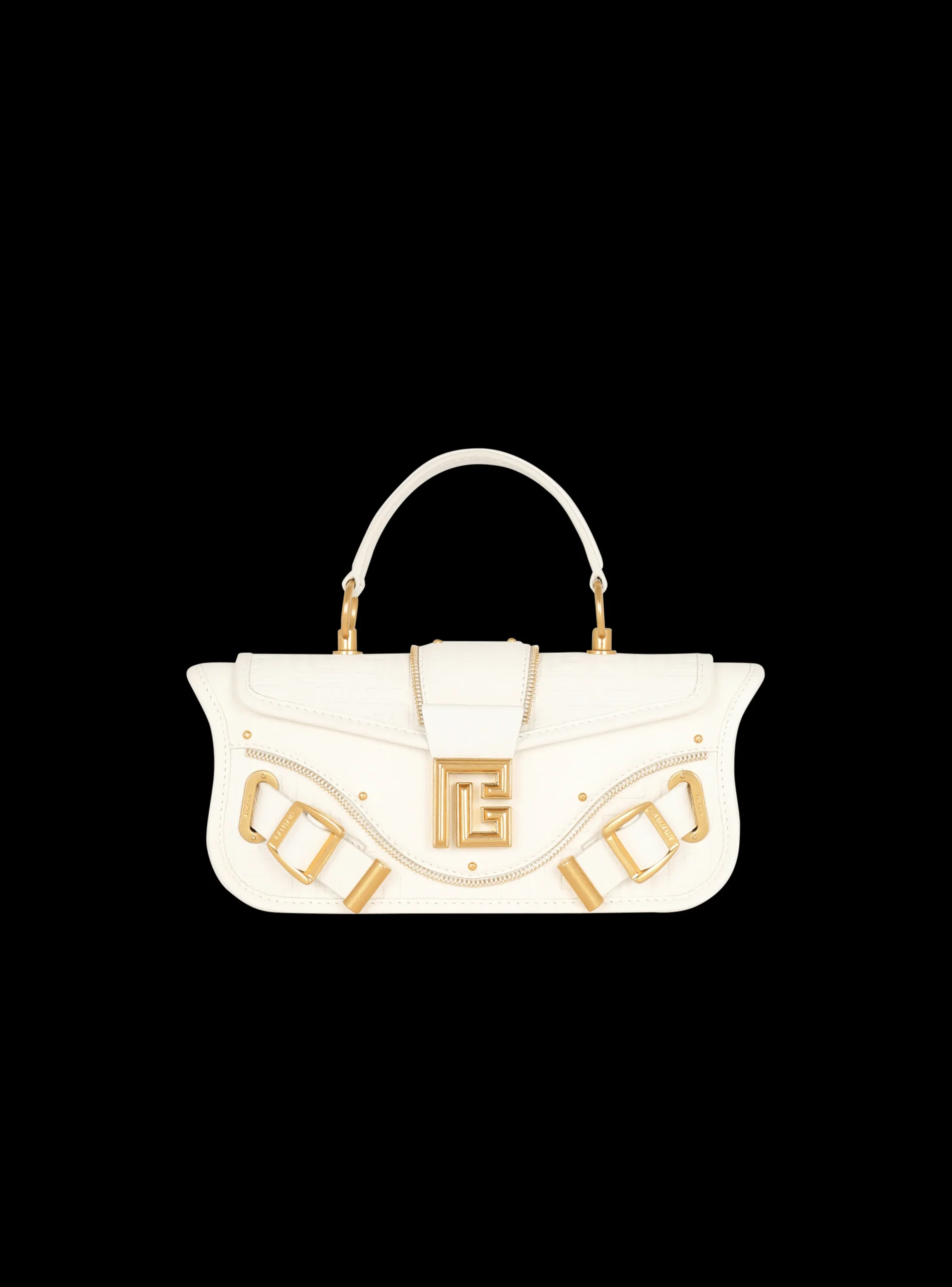 Blaze Grained Leather Clutch Bag-Balmain Fashion