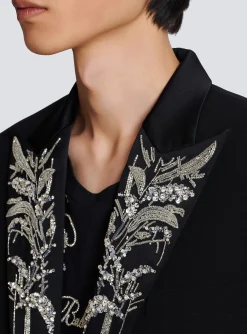 Blazer With Embroidered Bamboo Collar-Balmain Best