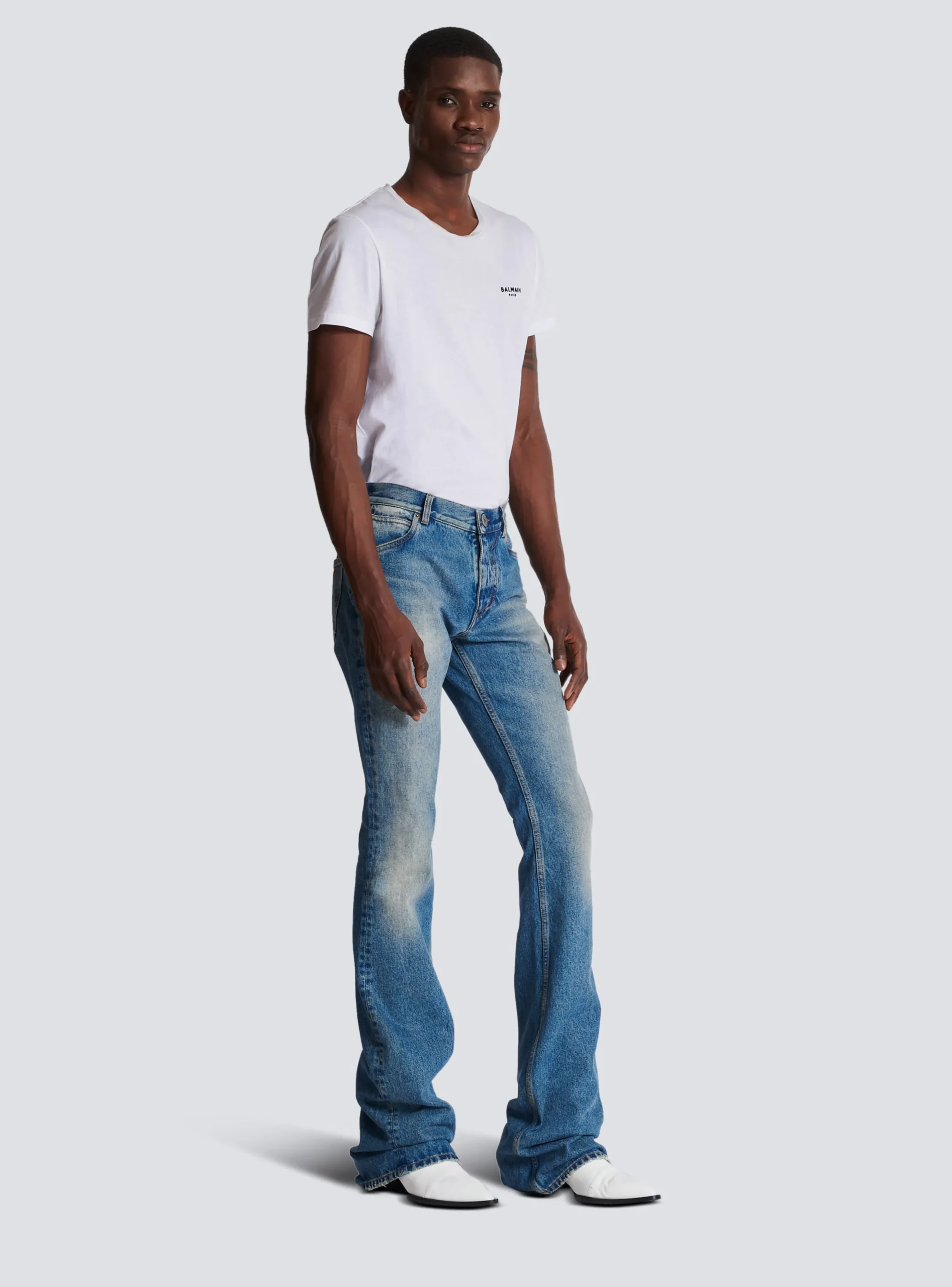 Wash Vintage Denim Jeans-Balmain Store