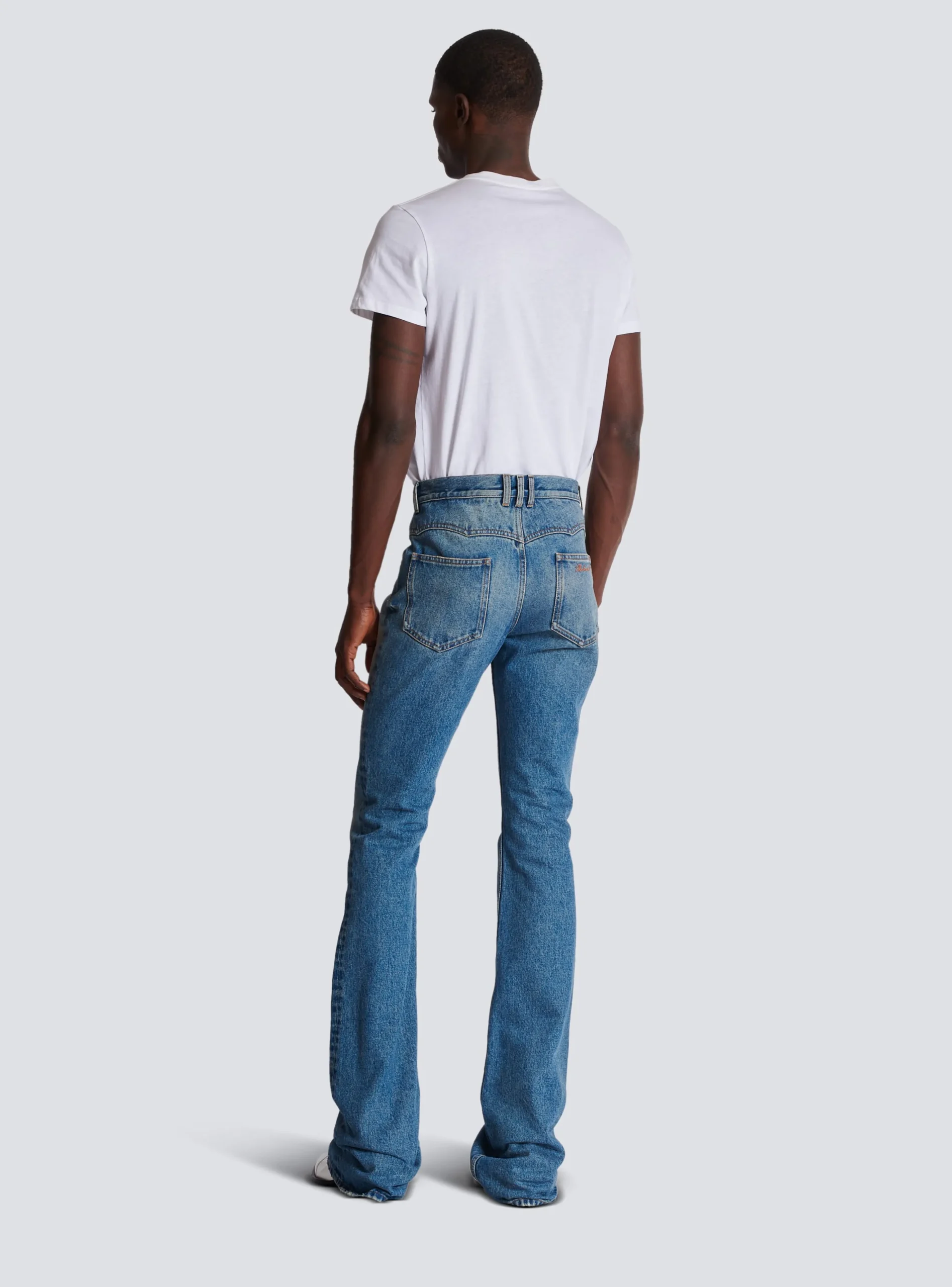 Wash Vintage Denim Jeans-Balmain Store