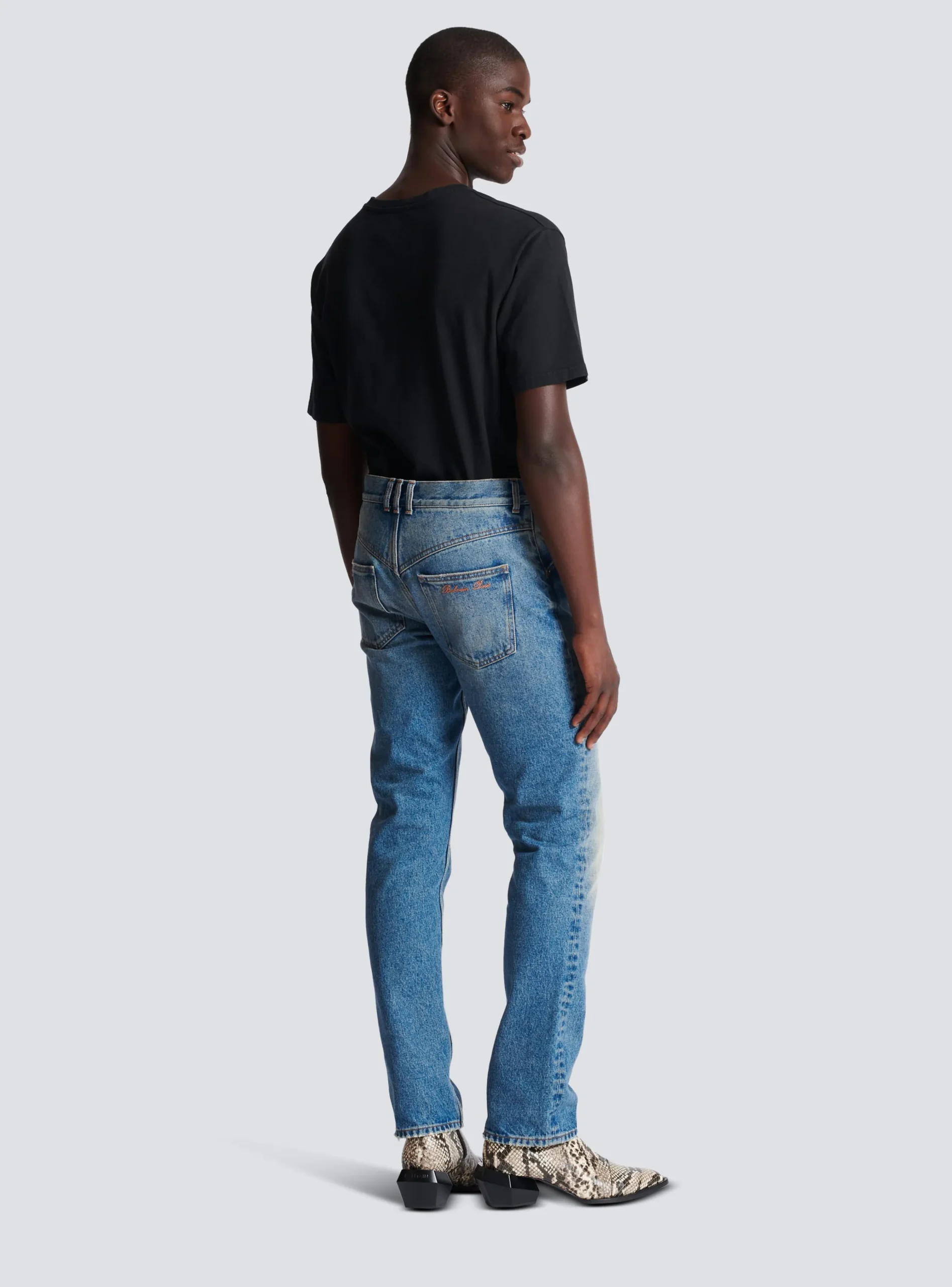 Wash Vintage Denim Jeans-Balmain New