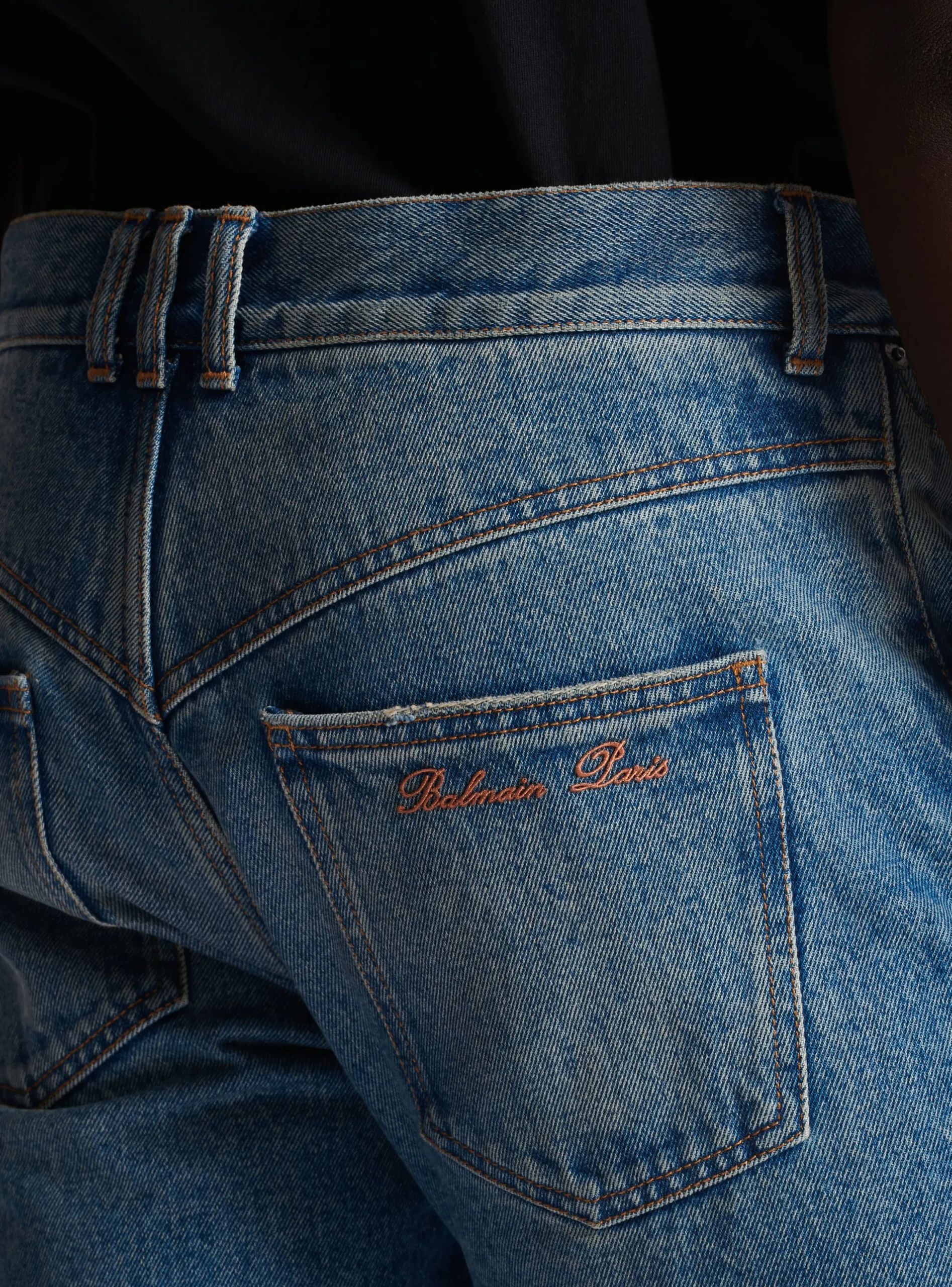Wash Vintage Denim Jeans-Balmain New