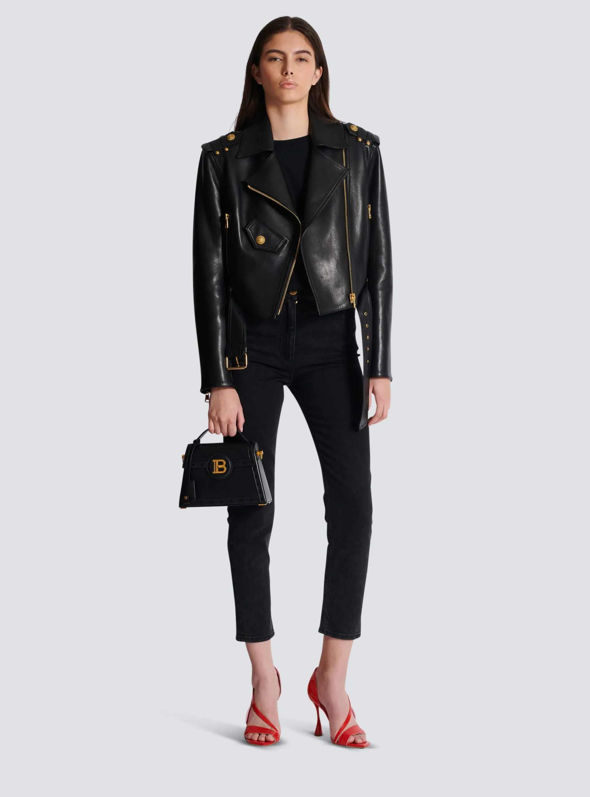 Box Leather B-Buzz Dynasty Bag-Balmain Discount