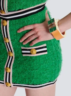 Brass, Rhinestone And Resin Cuff-Balmain Store