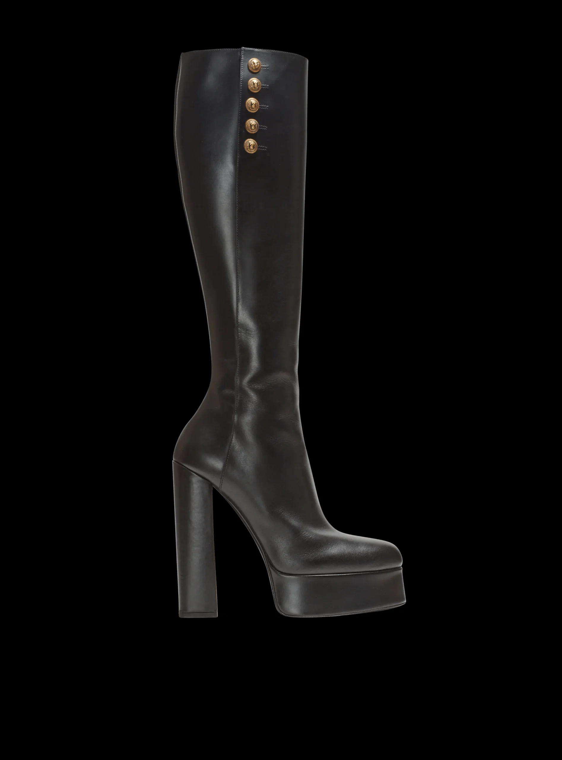 Brune Leather Boots-Balmain New