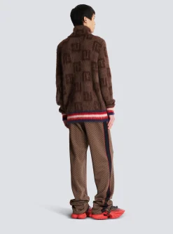 Brushed Mohair Jumper With Monogram Print-Balmain Fashion