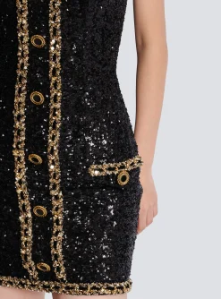 Bustier Dress With Sequin Embroidery-Balmain Sale