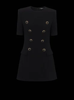 8-button Crepe Dress-Balmain Hot