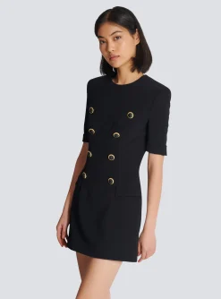 8-button Crepe Dress-Balmain Hot