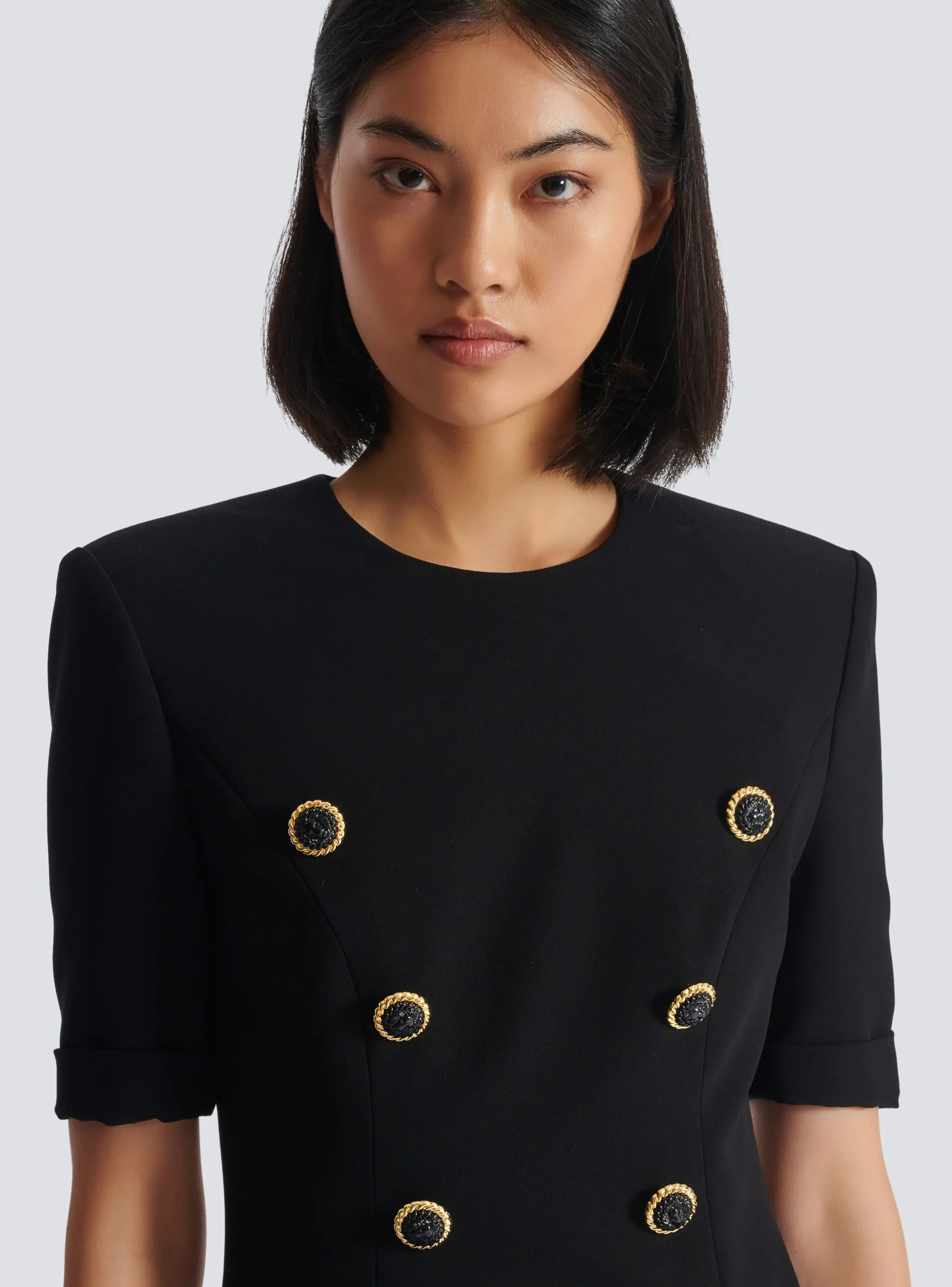 8-button Crepe Dress-Balmain Hot