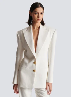 2-button Crepe Jacket-Balmain Store
