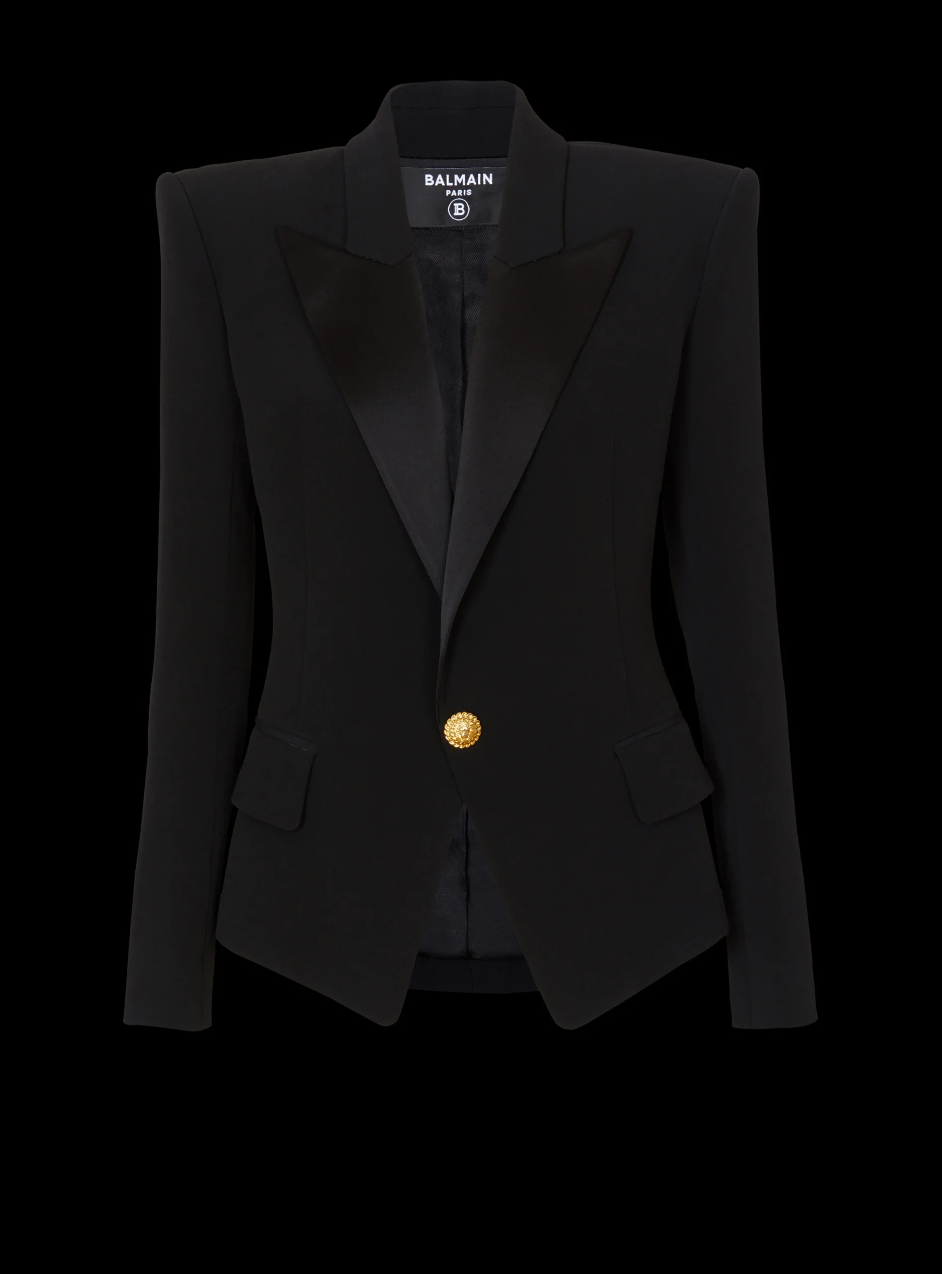 1-button Crepe Jacket-Balmain Flash Sale
