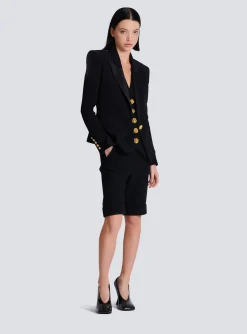 1-button Crepe Jacket-Balmain Flash Sale