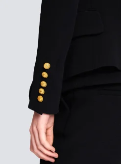 1-button Crepe Jacket-Balmain Flash Sale