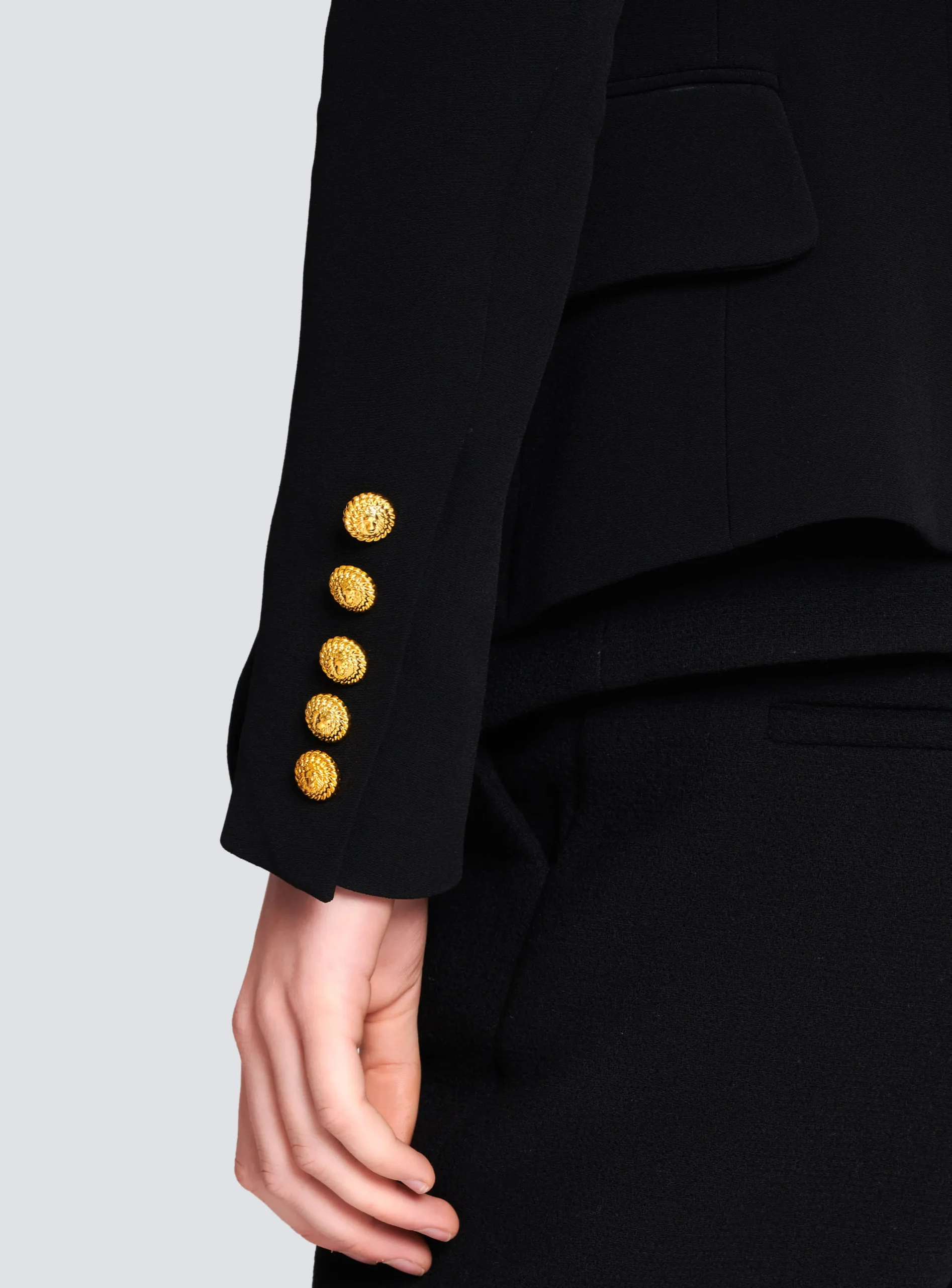 1-button Crepe Jacket-Balmain Flash Sale