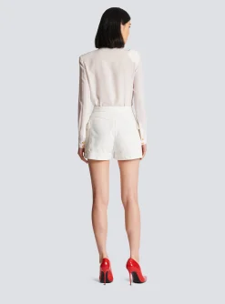 6-button Denim Shorts-Balmain Best Sale