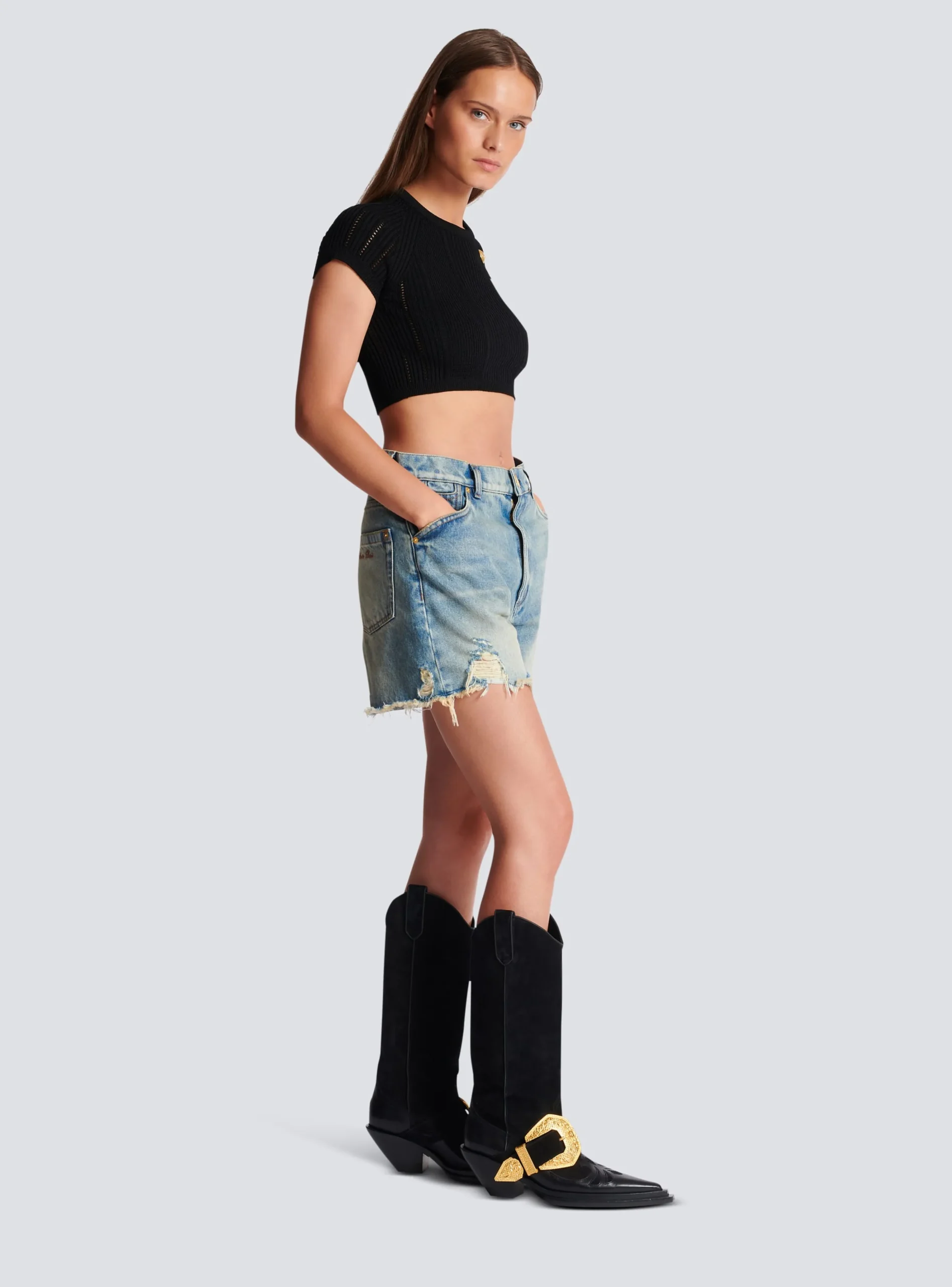 3-button Fine Knit Top-Balmain Online