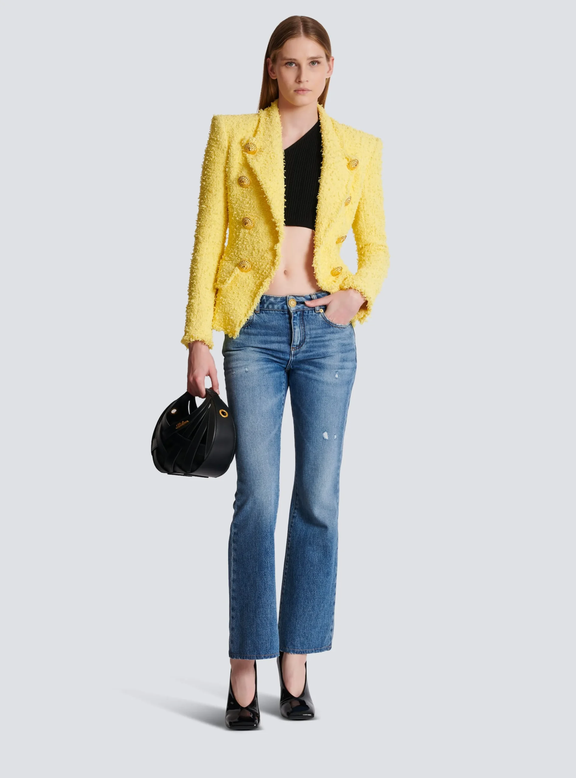 8-button Fitted Tweed Jacket-Balmain Store
