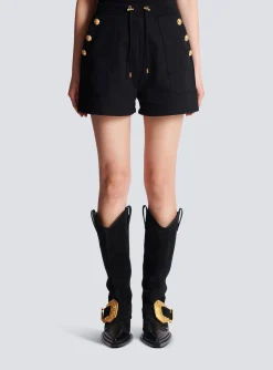 6-button Knit Shorts-Balmain Flash Sale
