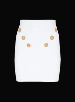 6-button Knit Skirt-Balmain Fashion