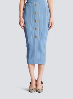 5-button Knit Skirt-Balmain Best Sale