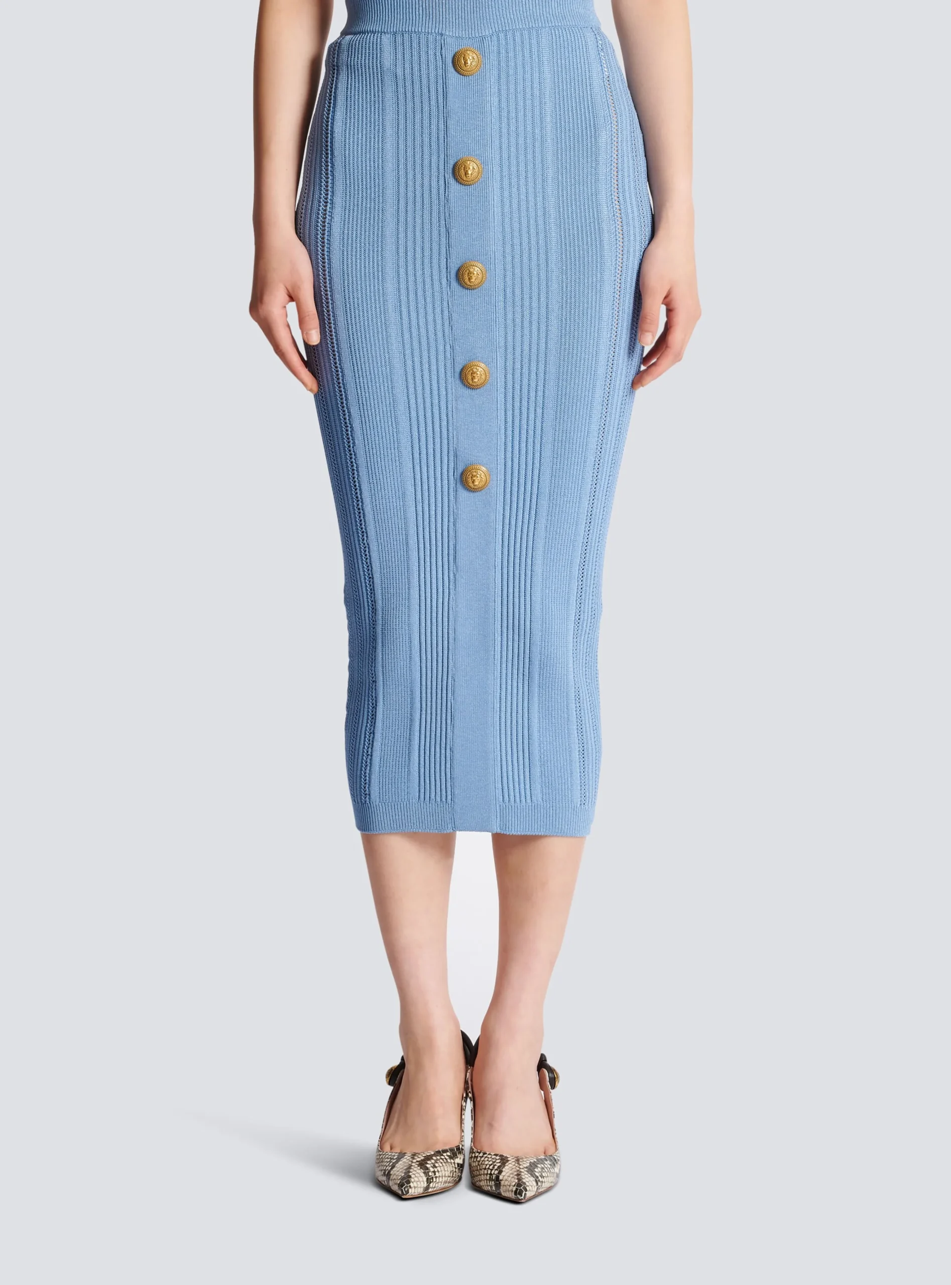 5-button Knit Skirt-Balmain Best Sale