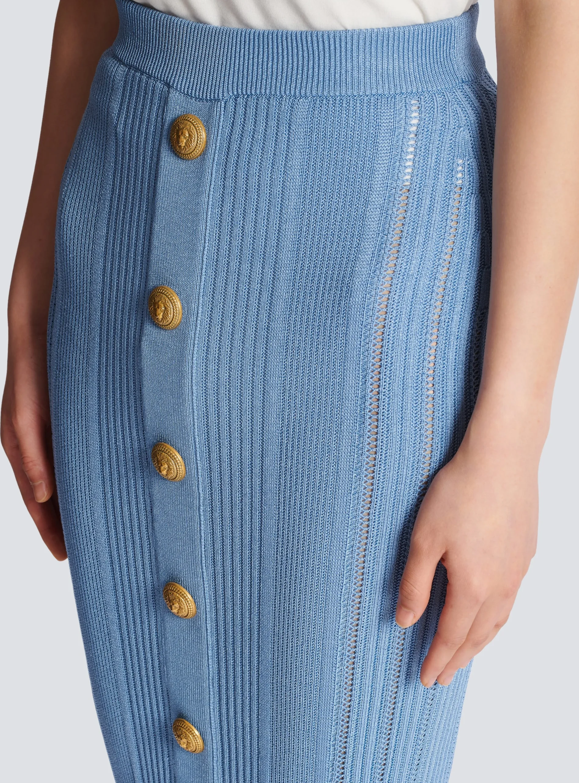 5-button Knit Skirt-Balmain Best Sale