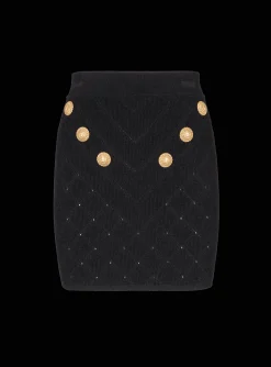 6-button Knit Skirt-Balmain Cheap