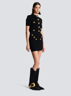 6-button Knit Skirt-Balmain Cheap