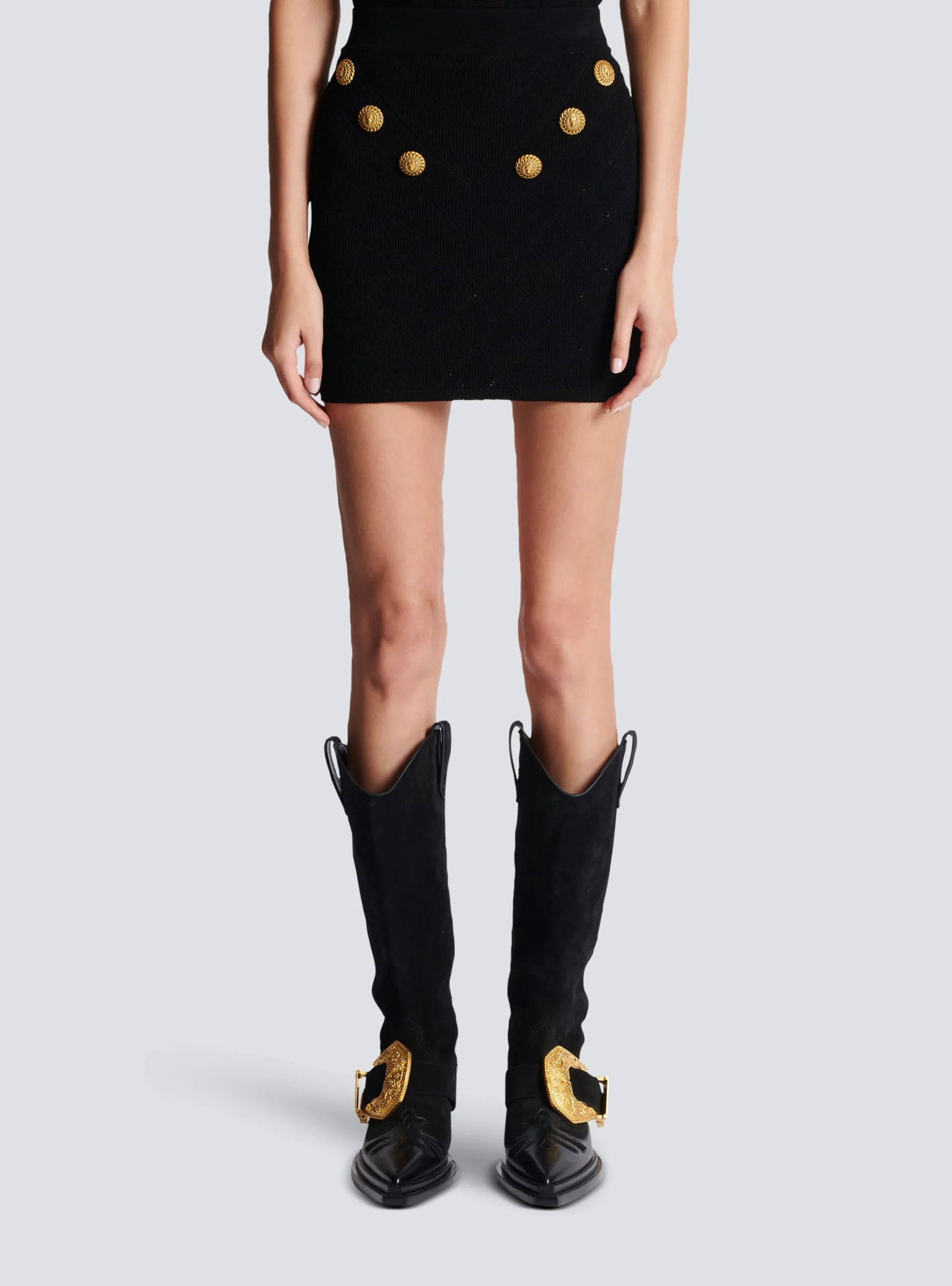 6-button Knit Skirt-Balmain Cheap