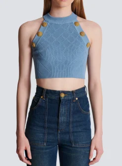 6-button Knit Tank Top-Balmain Best