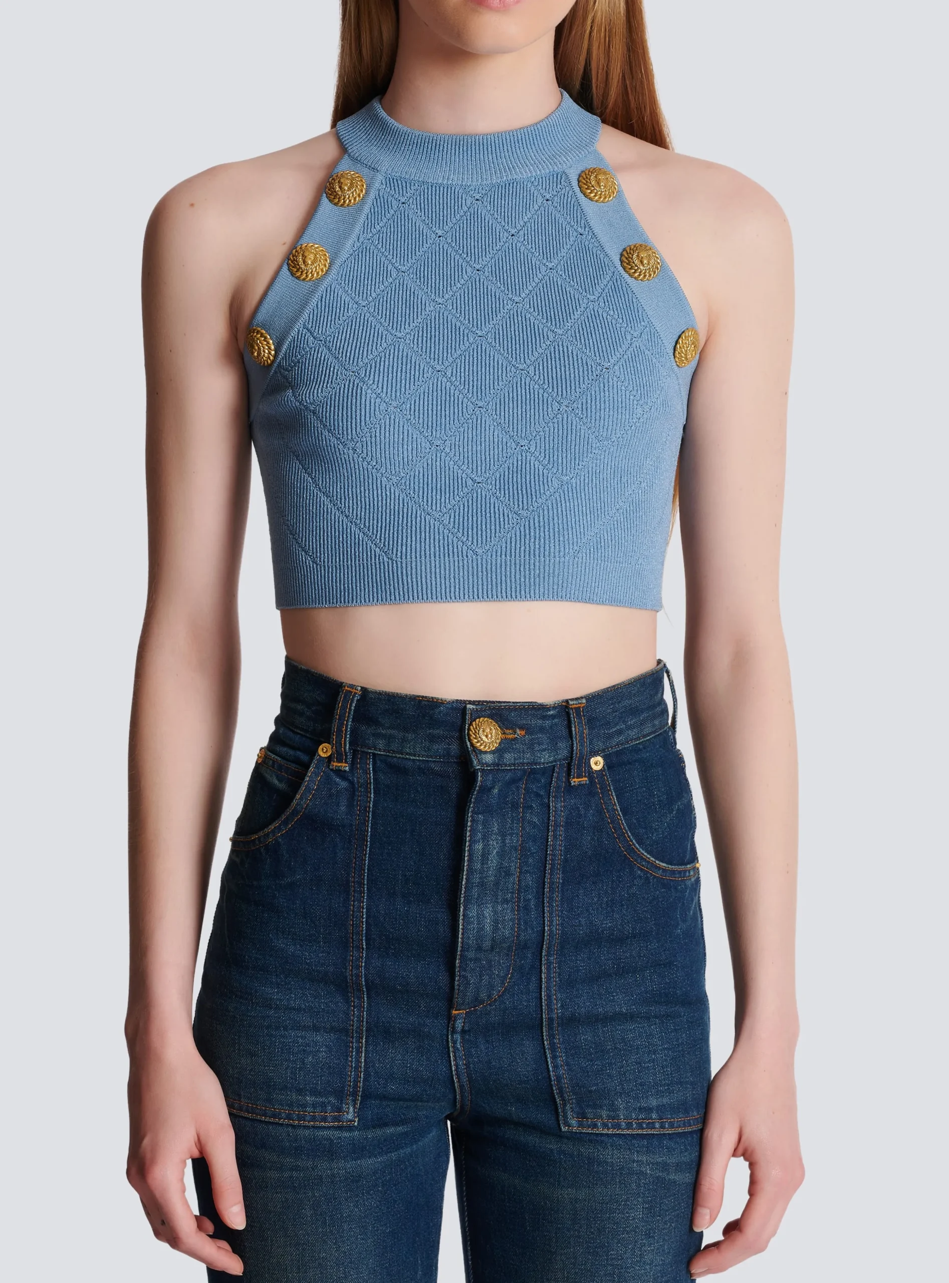 6-button Knit Tank Top-Balmain Best